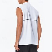 cheap Running Tee &amp; Tank Tops-Men's Solid Colored Workout Tank Top Running Tank Top Gym Tank Top Summer Spring Quarter Zipper Sleeveless Quick Dry Compression Moisture Wicking Breathable Gym Workout Running Walking Jogging Black