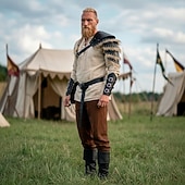 halpa Asusteet-Setti Keskiaika Renessanssi Aseet ja haarniskat Asut Hieno puku Soturi Viikingit Naamiaispuku Miesten Viikinki Halloween Karnevaali Suoritus LARP Ren Faire Aikuisten Kesä Kevät Kaikki vuodenajat