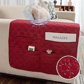 cheap Recliner Cover-Armrest Cover Sofa Storage Pocket Waterproof and Oilproof Sofa Armrest Towel Magazine Remote Control Sofa Recliner Armrest Sundries Management Bag