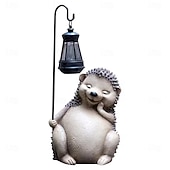 billige Landskapslys-Solcelledrevet pinnsvinlampe til plen, dekorasjonslampe for utendørs gårdsplass, imitert dyreharpiksformet lampe, festivalfestlampe 1 stk.