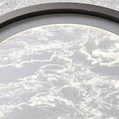 cheap Ring &amp; Round Design-Modern Aluminum Ceiling Lamp, Round Acrylic LED Flush Mount Ceiling Light. Three-Color Dimming, Eye Protection, Round Design Close to Ceiling Fixture, for Bedroom Living Room