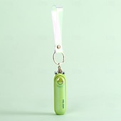 abordables Fournitures pour la maison-Mini ventilateur mignon et pliable, portable, à utiliser au lit, au bureau ou sur une table. Rechargeable par USB. Porte-clés inclus.