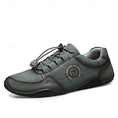 ieftine Pantofi casual cu șireturi-Pantofi sport casual verde închis pentru bărbați, cu șireturi, ușori și confortabili, încălțăminte elegantă și moale, casual, pentru purtare zilnică, călătorii, condus și timp liber de zi cu zi
