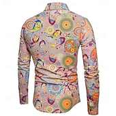 economico Cime-Retrò Vintage Anni '70 Camicia Disco Floreale Paisley Costume Per uomo Casual Quotidiano Parata dell'Orgoglio Mese dell'orgoglio Adulti Top Tutte le stagioni