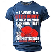 abordables Camisetas Patrióticas 250-Día de los Caídos Hombre Argot divertido Camiseta Manga Corta Camiseta Impresión 3D Cuello Barco Camisa Moda Diario Diario Calle Azul Piscina Rojo Verano Primavera Ropa S M L XL XXL XXXL