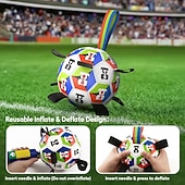billiga Hundleksaker-Hundfotboll med remmar interaktiv leksak 18 cm i diameter