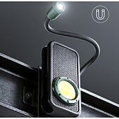 ieftine Lanterne-Lanternă reîncărcabilă, lampă de lucru ușoară de buzunar cu gât de lebădă, sursă de lampă cu cap dublu, reflector cu clips magnetic, pentru reparații în camping în aer liber, de urgență
