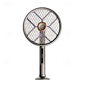 abordables Contrôle des Insectes Intérieur-Tapette à mouches électrique 2 en 1 &amp;Raquette anti-insectes, tueur de moustiques automatique avec laser de chasse &amp;Lampe UV, poignée extensible, tête pliable à 90° pour fixation murale, rechargeable