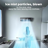 preiswerte Desktop-Lüfter-Wandmontierter Verdunstungsluftkühler, persönlicher Klimaventilator mit Eisnebel für Küche und Haushalt, platzsparender Ventilator mit Luftbefeuchter für Zuhause und Büro, leiser Betrieb