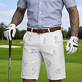 preiswerte Bedruckte Shorts-Herren Lustige Golf-Kritzeleien Bermudashorts Freizeitshorts Kurze Golfhosen Mittlere Taille Klassisch Sport im Freien Golfplatz Geschenke zum Vatertag Kurze Hose mit flacher Vorderseite und 4 Taschen