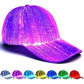 preiswerte Dekorative Lichter-LED-Baseballkappe mit Leuchtfunktion, USB-Ladefunktion, 7 leuchtende Farben, blinkend im Dunkeln, ideal für Partys.