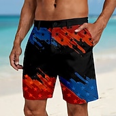  Per uomo 4 luglio, 250° anniversario degli Stati Uniti Bandiera Americana Bermuda Pantaloncini casual Pantaloncini da golf Misura del girovita medio Patriotico All'aperto Ferie Pantaloncini a vita