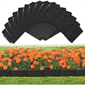 cheap Artificial Plants &amp; Flowers-20 Pcs Faux Stone Garden Edging Border Imitation Fence DIY Garden Edging Border No Dig,16 ft Lawn Edging for Landscaping,Plastic Fencing Lawn Border,Imitation Stone Fence for DIY Outdoor Patio