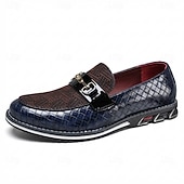 halpa Rennot loaferit-Miesten tummanruskeat kudotut loaferit, metallikuoriset, slip-on-kengät toimistoon, häihin, juhliin, matkoille ja tyylikkääseen herrasmiestyyliin.