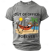  Hombre Gracioso Camiseta Manga Corta Camiseta Impresión 3D Cuello Barco Camisa Moda Design Sencillo Casual Diario Fiesta Gris Verano Primavera Ropa S M L XL XXL XXXL