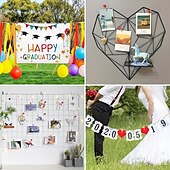 economico Articoli per la casa-100 mollette di legno a forma di cuore, perfette per lavori creativi, esposizioni di foto, bomboniere, decorazioni fai da te, piccole mollette per scrapbooking &amp;progetti artistici