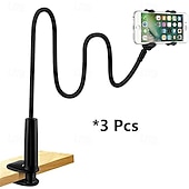 economico Supporti per telefono-Confezione da 3 supporti flessibili a collo d'oca per cellulare da letto - Supporto per cellulare con braccio lungo girevole a 360°, supporto a clip per testiera, scrivania, cucina, supporto per