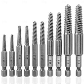 Недорогие Ручные инструменты-Набор из 10 предметов для извлечения сломанных винтов, комплект сверл для удаления сорванных резьбовых соединений, шестигранный хвостовик 1/4 дюйма, инструмент для легкого извлечения поврежденных