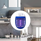 billige Innendørs insektkontroll-4 stk elektrisk insektfanger til innendørs bruk, plug-in myggdreper med UV-lys, fluefelle for huset, effektiv mot fruktfluer, knott, møll, maur og knott, stillegående &amp;trygt for kjøkkenet,
