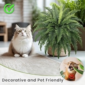 economico Piante e Verde Artificiale-Cespuglio artificiale di felce di Boston da 89 cm, grande, resistente ai raggi UV, dall'aspetto realistico, con 38 fronde naturali, ideale per decorazioni interne ed esterne, patio, veranda, giardino, matrimoni e ufficio.