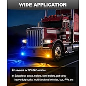 preiswerte Dekorative Lichter-Zweifarbige LED-Wassermelonenlichter mit klarer Linse, konstant &amp;Blitzlichter, Blinker zur Begrenzung des Fahrerhausdachs