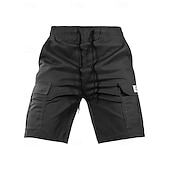cheap Classic-Men's Tactical Cargo Cargo Shorts Shorts Casual Shorts Drawstring Pocket Elastic Waist Plain Comfort Breathable Knee Length Casual Daily Outdoor Vacation Fashion Blue Black Micro-elastic