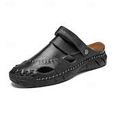 cheap Casual Sandals-Men's Brown Fisherman Sandals Closed-Toe Casual Summer Shoes Lightweight Comfort Outdoor Footwear for Travel, Vacation, Daily Leisure and Warm Weather Wear