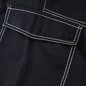 voordelige Vakantie-Voor heren Ladingbroek Cargoshorts Korte broek Casual korte broek Zak Elastische taille Effen Effen kleur Comfort Boven de knie Casual Buiten Streetwear Modieus Streetwear Zwart Marineblauw