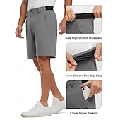 voordelige werk shorts-Voor heren Geklede korte broek Bedrijf Casual korte broek Golfshorts Zak Elastische taille Effen kleur Comfort Sneldrogend Knielengte Casual Buiten liiketoiminta Modieus Streetwear Zwart Marineblauw