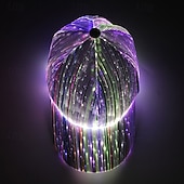 preiswerte Dekorative Lichter-LED-Baseballkappe mit Leuchtfunktion, USB-Ladefunktion, 7 leuchtende Farben, blinkend im Dunkeln, ideal für Partys.