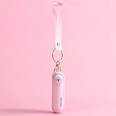 abordables Fournitures pour la maison-Mini ventilateur mignon et pliable, portable, à utiliser au lit, au bureau ou sur une table. Rechargeable par USB. Porte-clés inclus.