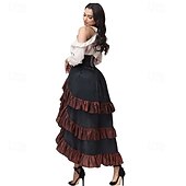 economico Outfit-Set Medievale Rinascimento Gonna Blusa / Camicia Corsetto con accessori Pirata Costume Per donna Costumi da pirata Halloween Carnevale Mascherata Fiera Rinascimentale Festa a tema retrò Adulti Blusa