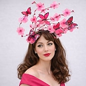 economico Fascinatori &amp; Cappelli-Elegante Derby Copricapo affascinante Gentildonna Costume Per donna Carnevale Feste Derby Ricevimento di matrimonio Adulti Fascinator Primavera &amp; Estate