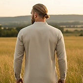  Médiéval Renaissance Chemise Manches longues Pirate Viking Déguisement Homme Halloween Carnaval Performance LARP Foire de la Renaissance Adulte Chemise