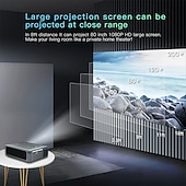 economico Proiettori-Videoproiettore intelligente con supporto nativo 1080p, decodifica 8K, sistema operativo Android 9.0, Wi-Fi dual band 5G, HDR 10+. &amp;Proiettore audio Dolby per i Mondiali di calcio del 2026, per