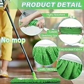 cheap Vacuum Cleaners-15 Pack Microfiber Mop Pads Refills, Reusable Washable Mop Heads for Wet and Dry Use, Floor Cleaning Replacement Pads for Swiffer Sweeper Mop, Hardwood Tile Laminate Floor Cleaning, Green