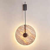 tanie Kinkiety wewnętrzne-Kinkiety do sypialni, montowane przy łóżku, lampa z kamiennym kloszem, industrialne, podłączane na stałe do sypialni, salonu i hotelu, 110-240 V