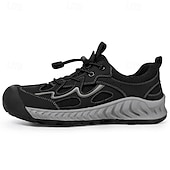 cheap Casual Sneakers-Men's Beige Outdoor Sneakers with Cutout Design and Lightweight Cushion Sole, Breathable Lace-Up Walking Shoes for Men, Ideal for Travel, Hiking, Outdoor Leisure and Everyday Casual Wear