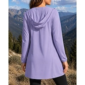 baratos Casacos impermeáveis-Mulheres Jaqueta Corta-Vento Jaqueta Softshell Jaqueta de Trilha Ao ar livre Proteção Solar Secagem Rápida Leve Respirável Roupas de caminhada Roupas de caminhada Verão Primavera Jaqueta Alpinismo