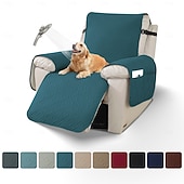 billige Reclinerdeksel-Vanntett sofatrekk for kjæledyr, lenestoltrekk til kjæledyr, sklisikkert sofatrekk, slitesterkt, vaskbart møbeltrekk for hunder og katter, alle årstider