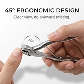 זול טיפול אישי ובריאות-קוצץ ציפורניים לגיל הזהב, קוצץ ציפורניים עם ידית ארוכה וזוויתית נגד החלקה לציפורניים עבות, קוצץ ציפורניים עם לסת רחבה ותופס לציפורניים עבות