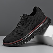 ieftine Pantofi casual cu șireturi-Teniși slip-on tricotați pentru bărbați, albi și maro, pantofi casual flexibili cu talpă joasă, confort respirabil pentru purtare zilnică, călătorii și ieșiri în weekend