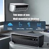 preiswerte Desktop-Lüfter-Wandmontierter Verdunstungsluftkühler, persönlicher Klimaventilator mit Eisnebel für Küche und Haushalt, platzsparender Ventilator mit Luftbefeuchter für Zuhause und Büro, leiser Betrieb