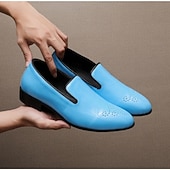 cheap Loafers-Men's Purple Patent Loafers Slip-On Dress Shoes Glossy Statement Footwear for Stylish Men, Weddings, Parties, Banquets, Prom and Evening Events