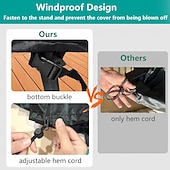 זול כיסויים לרהיטי פטיו-כיסויי כיסא פטיו עם ביצת רוכסן, כיסויי כיסא נדנדה מנצרים עם ביצת קש, כיסוי כיסא חיצוני עמיד למים ועמיד בפני מזג אוויר, כיסוי כיסא תלייה עמיד לרוח, שחור, חבילה אחת