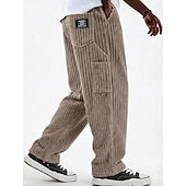  رجالي بنطلونات بنطلون مضلع السراويل الشتوية السراويل السراويل الفضفاضة رباط متعدد الجيب لون الصلبة راحة مكتمل الطول فضفاض مناسب للبس اليومي الأماكن المفتوحة موضة أناقة الشارع أزرق أسود مرن نسبياً