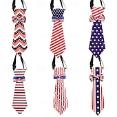 preiswerte 250. Jubiläum-Krawatte mit amerikanischer Flagge für Jungen und Mädchen, patriotisch, vorgebunden, für Kinder, zum 4. Juli, Unabhängigkeitstag, Schuluniform, Party, Parade, Kostümaccessoire, 250. Jahrestag der USA
