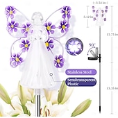 cheap Pathway Lights &amp; Lanterns-Solar Angel Garden Stake Lights, Angel Solar Lights Outdoor Garden, Eternal Light Angel with 7 LEDs for Cemetery Grave Decorations, Memorial Gift, Christmas Yard Art, Sympathy Gifts