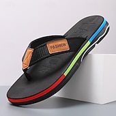 cheap Men's Slippers &amp; Flip-Flops-Men's Brown Flip Flop Sandals, Lightweight Casual Beach Shoes, Comfortable Island &amp; Cruise Style Footwear for Men, Perfect for Poolside, Vacation and Summer Outdoor Activities