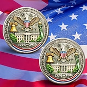 billige U.S. 250-årsjubileum-Amerikansk minnemynt til 250-årsjubileum 1776–2026, patriotisk bronseørnmedalje, e pluribus unum, 250 år med frihet, samlergave fra amerikansk historie